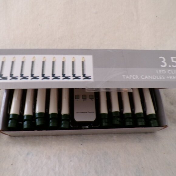 Raz Imports Clip-on Battery Operated Lighted Candles with Remote Set of 10 - Picture 3 of 6